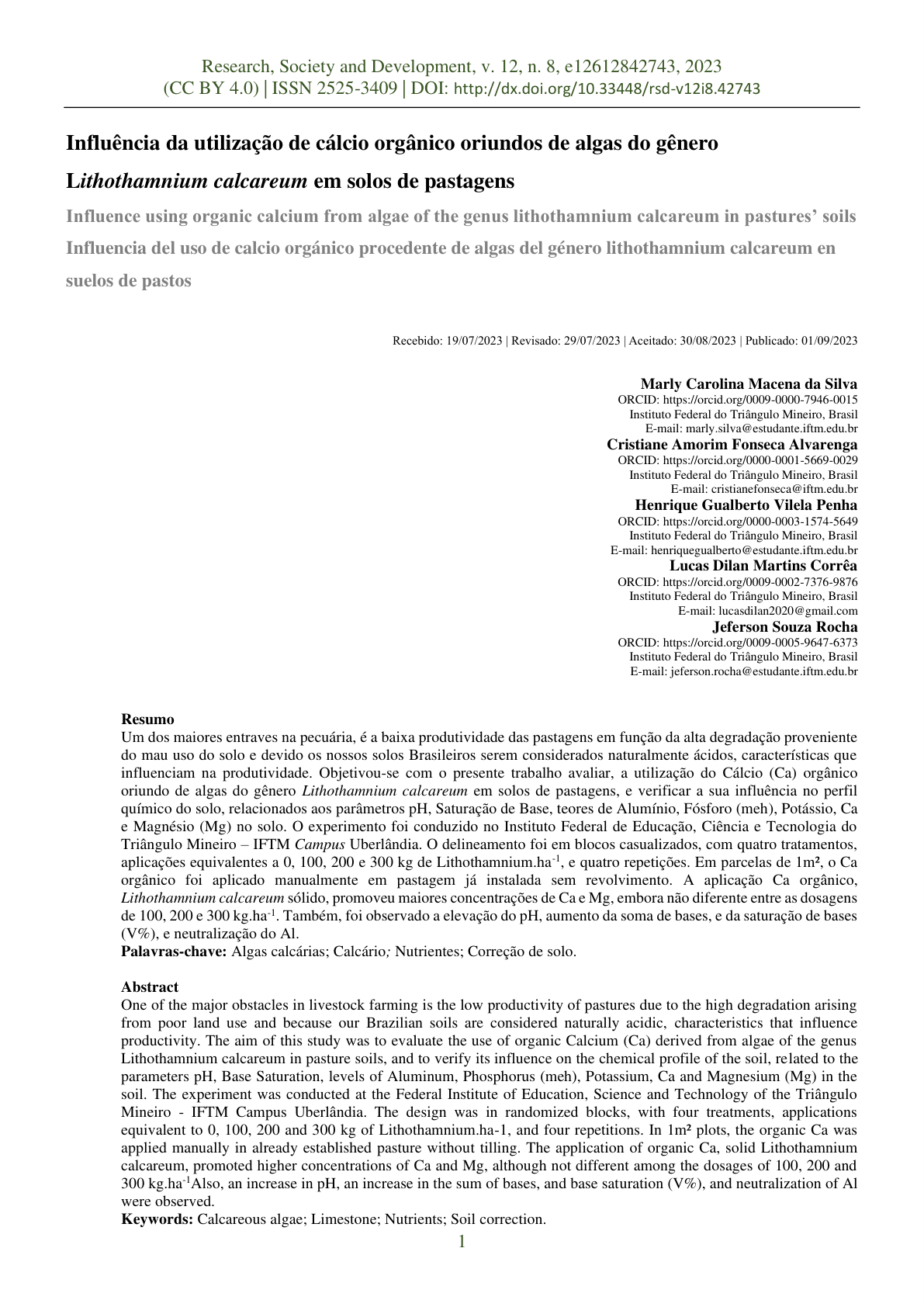 Capa do Artigo